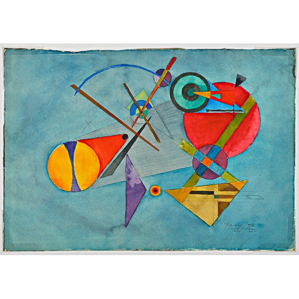 Lloyd Raymond Ney (American, 1893-1965): Untitled (Composition), 1946; Watercolor and ink on paper; Signed and dated; 14" x 20" (sheet); Provenance: The artist; Private Collection, Pennsylvania