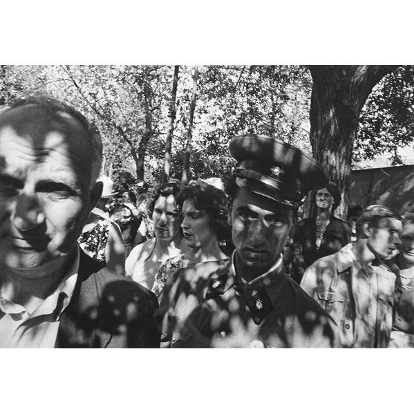 William Klein (American, b. 1928): Shadows, Gorky Park, Moscow, 1959; Gelatin silver print; Signed, dated and titled; 12" x 18" (image); 14 7/8" x 19 3/4" (sheet)