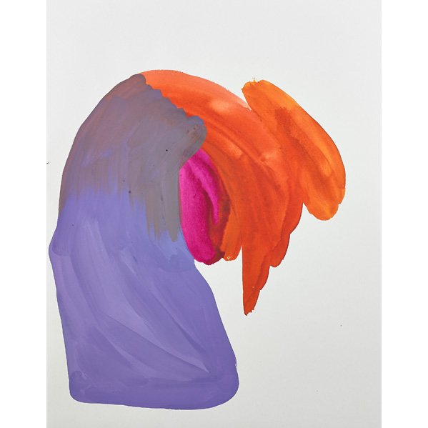 Sarah Braman (American, b. 1970): Two works of art: Warm Surrender, 2003; Gouache on paper; Signed, dated and titled; 14" x 11" (sheet); Feathery, 2003; Gouache on paper; Signed, dated and titled; 14" x 11" (sheet)