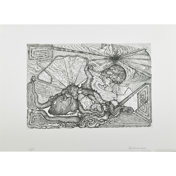Steve DiBenedetto (American, b. 1958): History of Separation, 2004; Etching; Signed, dated and numbered 22/27; 14 3/4" x 21 3/4" (plate); 22 1/2" x 31" (sheet)