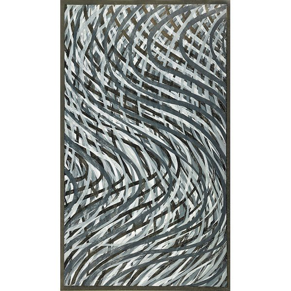 Sol LeWitt (American, 1928-2007): Wavy Lines (Grey), 1995; Woodcut (framed); Signed and numbered (illegible); from an edition of 40; 35 1/2" x 21" (sheet); Publisher: Kevin Oster, New York; Literature: Krakow 1995.03; Provenance: Priv