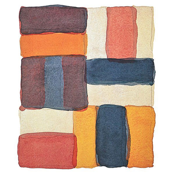Sean Scully (American/Irish, b. 1945): Coloured Wall, 2003; Lithograph in colors in book; Signed, dated, titled and numbered 92/150; 11 1/2" x 9 3/8" (sheet); Literature: Sean Scully by David Carrier, Published by Thames & Hudson, 2004 (in