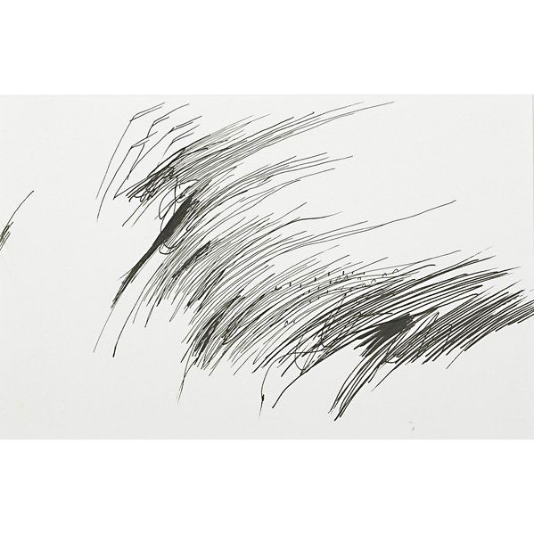 Julie Mehretu (American, b. 1970): Untitled, 2003; Ink on paper (framed); Initialed and dated; 5 3/8" x 8 1/2" (sheet); Provenance: Daniel Weinberg Gallery, Los Angeles (label on verso); Private Collection, New York