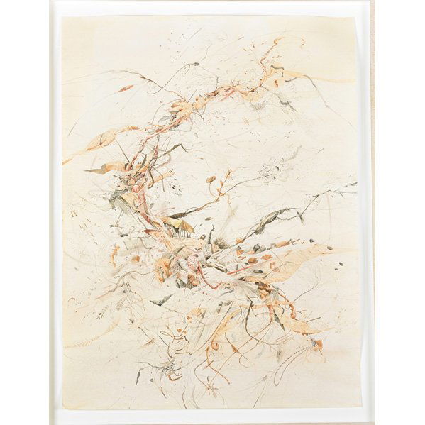 Darina Karpov (Russian, b. 1973): Entrapment, 2006; Watercolor on paper (framed); 23 7/8" x 18" (sheet); Provenance: Pierogi Gallery, Brooklyn; Private Collection, New York