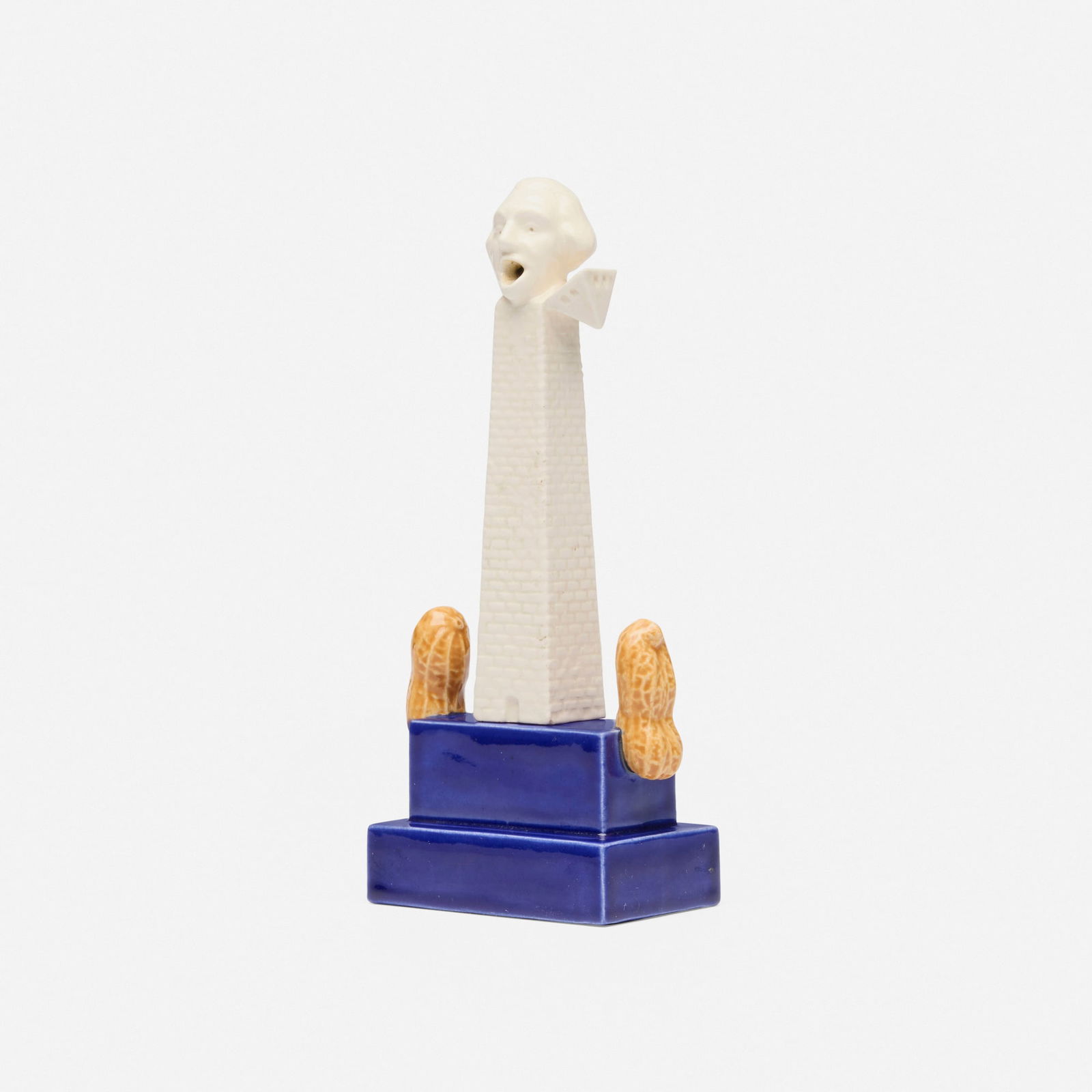 Richard Notkin, Untitled (George Washington Monument): Richard Notkin Untitled (George Washington Monument) c. 1986glazed porcelain 6.5 h x 3 w x 1.75 d in (17 x 8 x 4 cm) Provenance: Private Collection, Williamstown, MA | Acquire