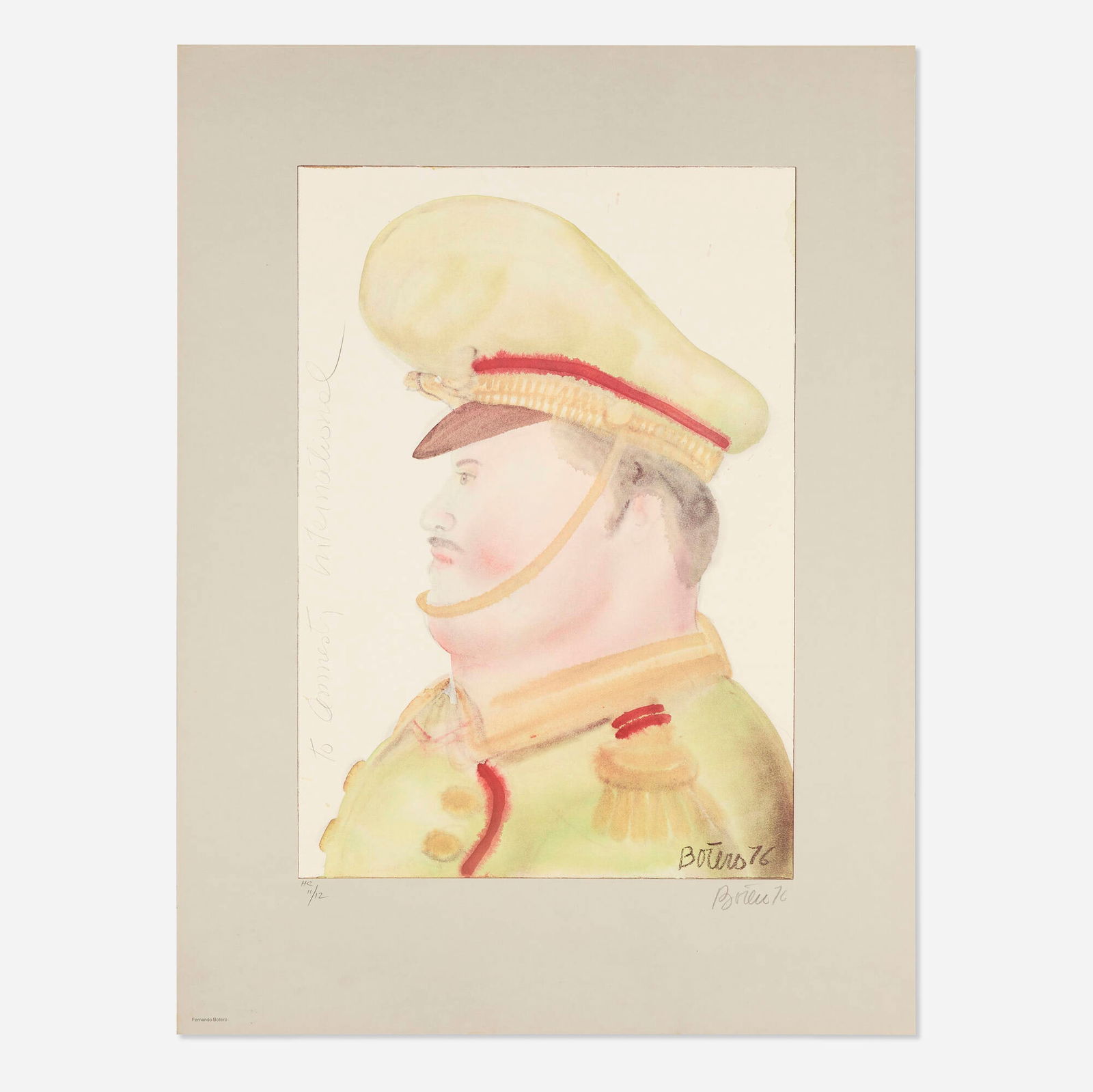 Fernando Botero, To Amnesty International: Fernando Botero To Amnesty International 1976offset lithograph in colors image: 22.625 h x 15.875 w in (57 x 40 cm) sheet: 31.5 h x 23.75 w in (80 x 60 cm) The proceeds will benefit The Kot
