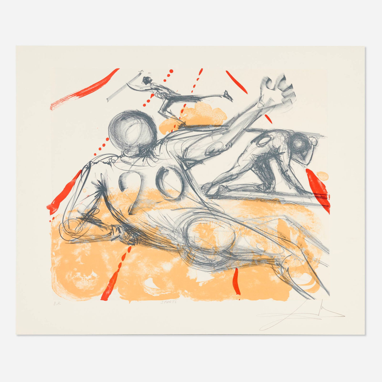 Salvador Dali, Sports (from the Sports entendre portfolio) (1 of 3)