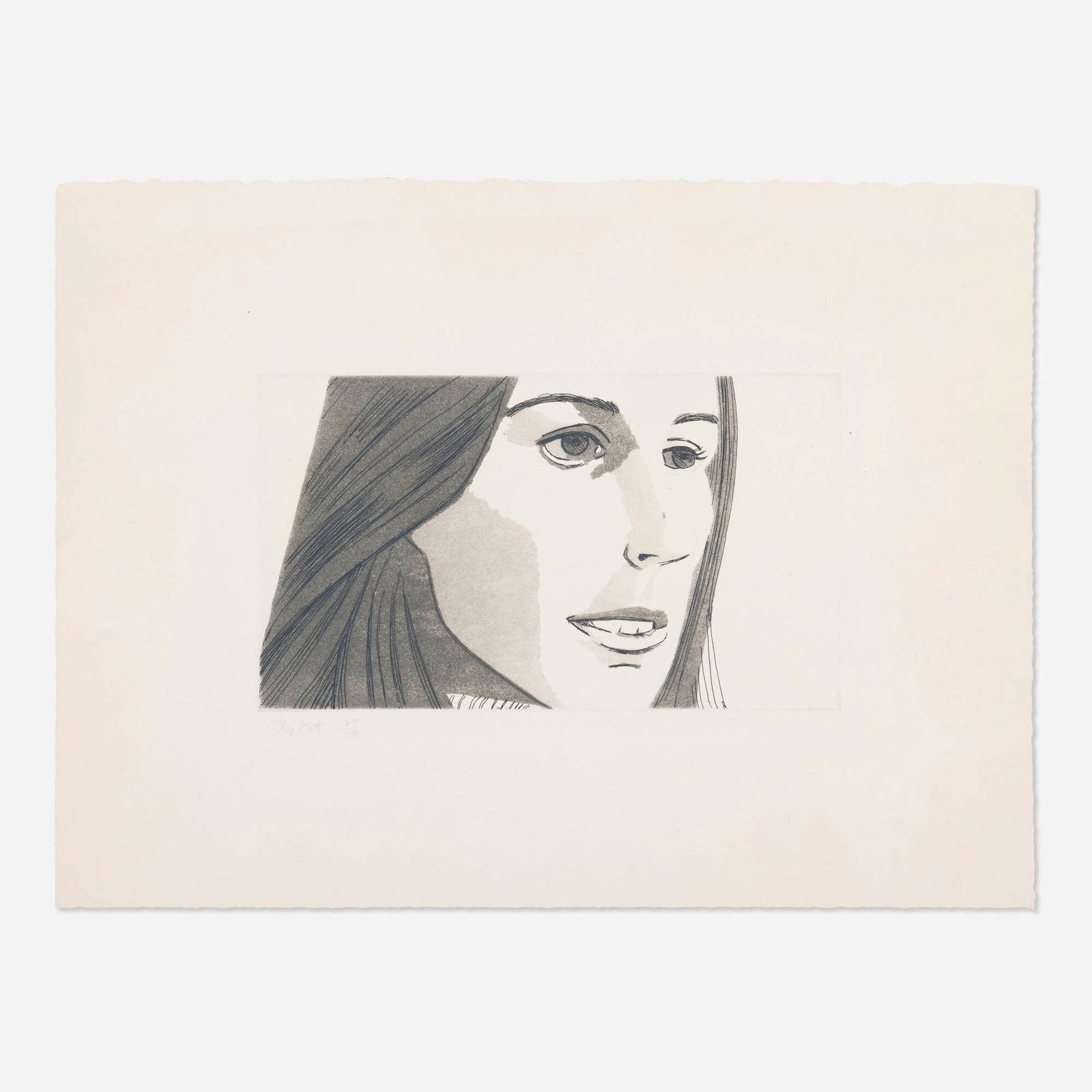 Alex Katz, Fran (from the June Ekman's Class portfolio) (1 of 3)