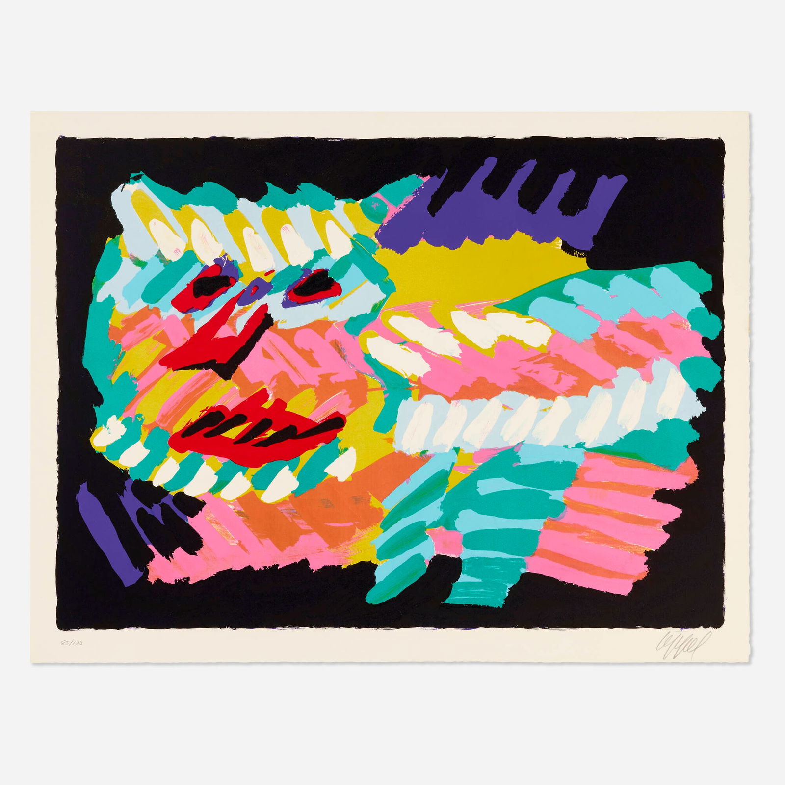 Karel Appel, Pink Cat (from the Cats portfolio) (1 of 3)