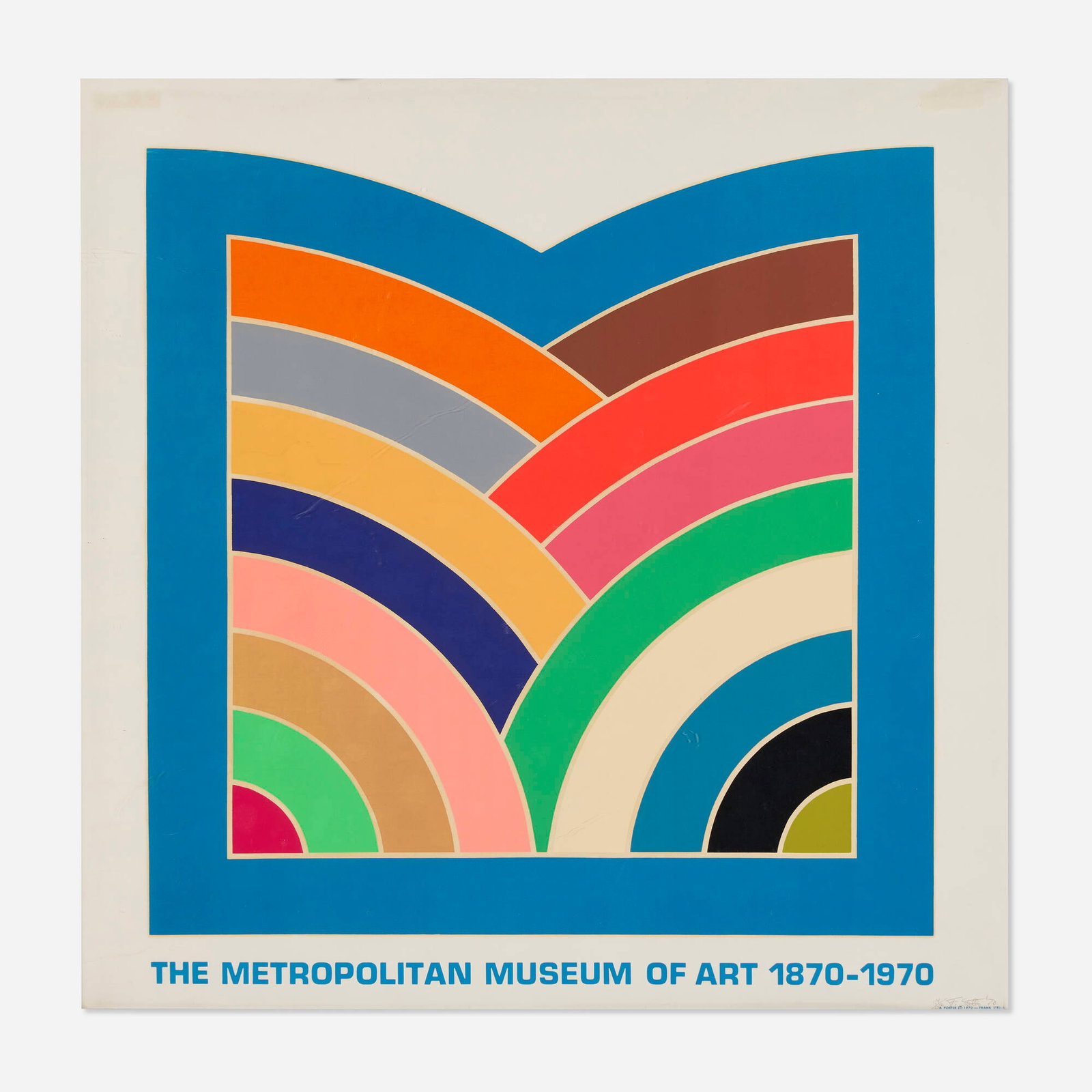 Frank Stella, Metropolitan Museum of Art Poster 1870-1970: Frank Stella Metropolitan Museum of Art Poster 1870-1970 1970screenprint in colors image: 29 h x 29 w in (74 x 74 cm) sheet: 34.75 h x 34.75 w in (88 x 88 cm) Signed, dated and numbered to