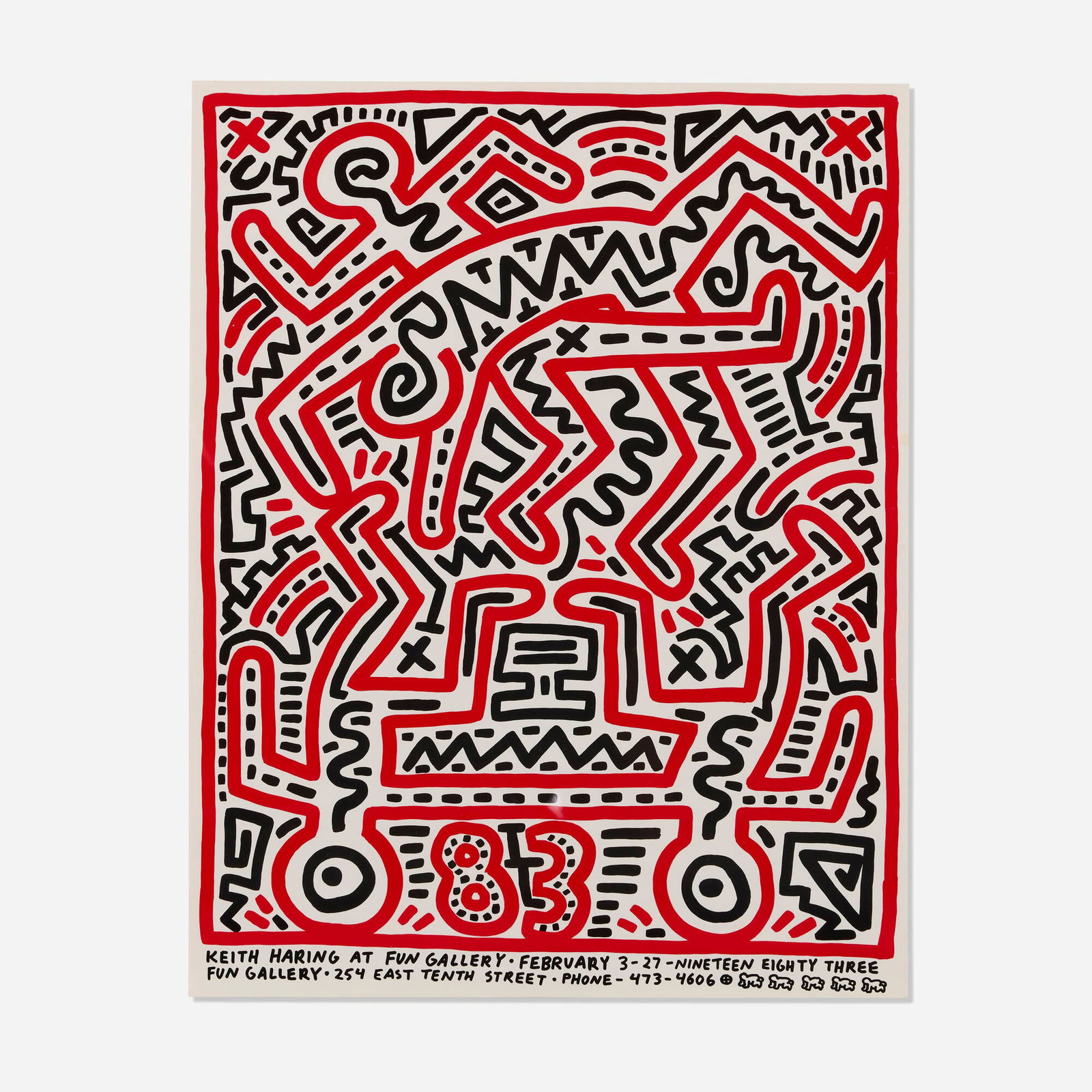 Keith Haring, Fun Gallery exhibition poster (1 of 4)