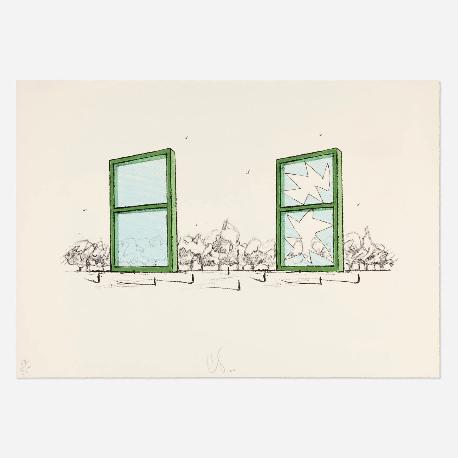 Claes Oldenburg, Proposal For A Civic Monument In The Form Of Two Windows (1 of 3)