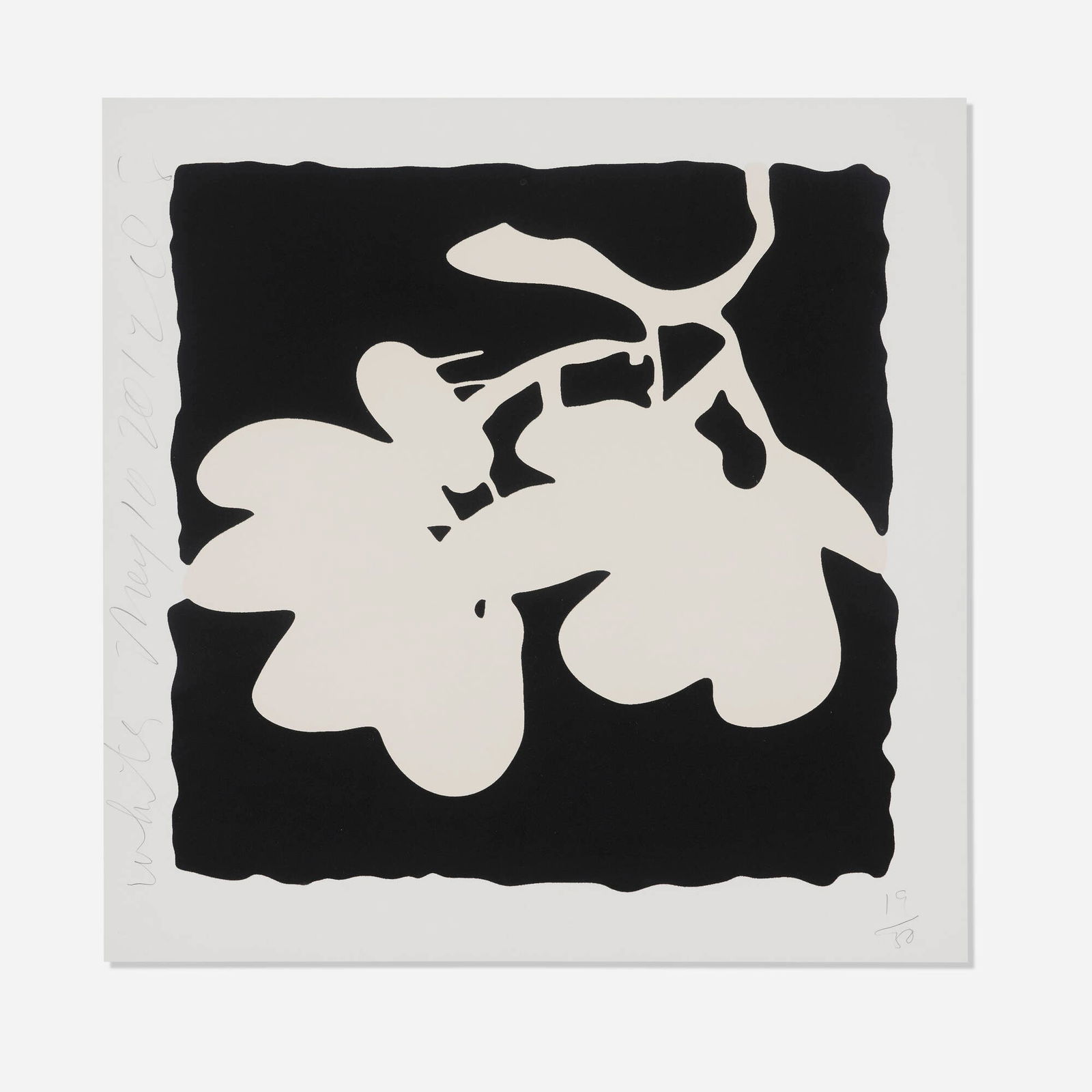 Donald Sultan, White May 10, 2012 (from the Lantern Flowers suite) (1 of 4)