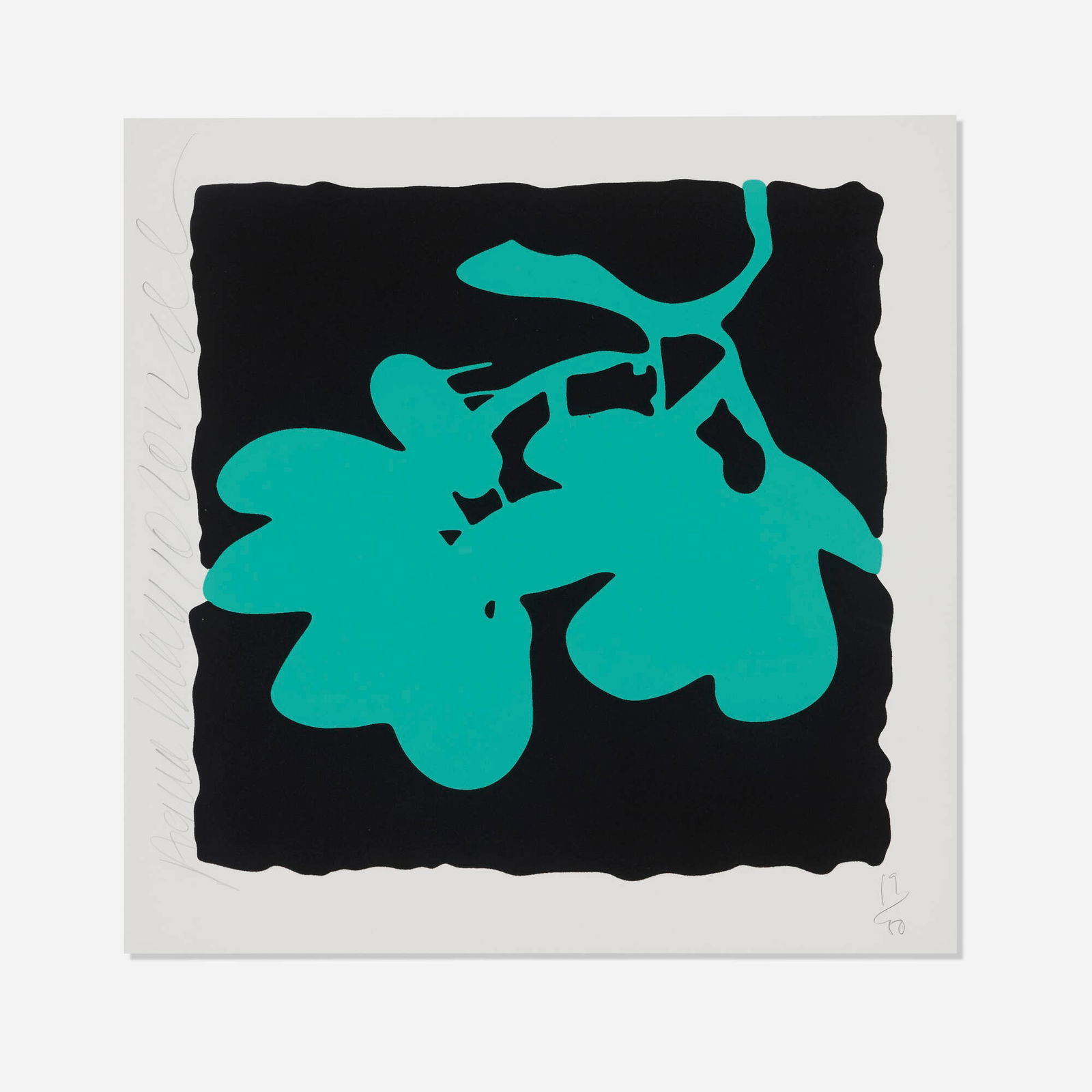 Donald Sultan, Aqua May 10 2012 (from the Lantern Flowers suite) (1 of 4)