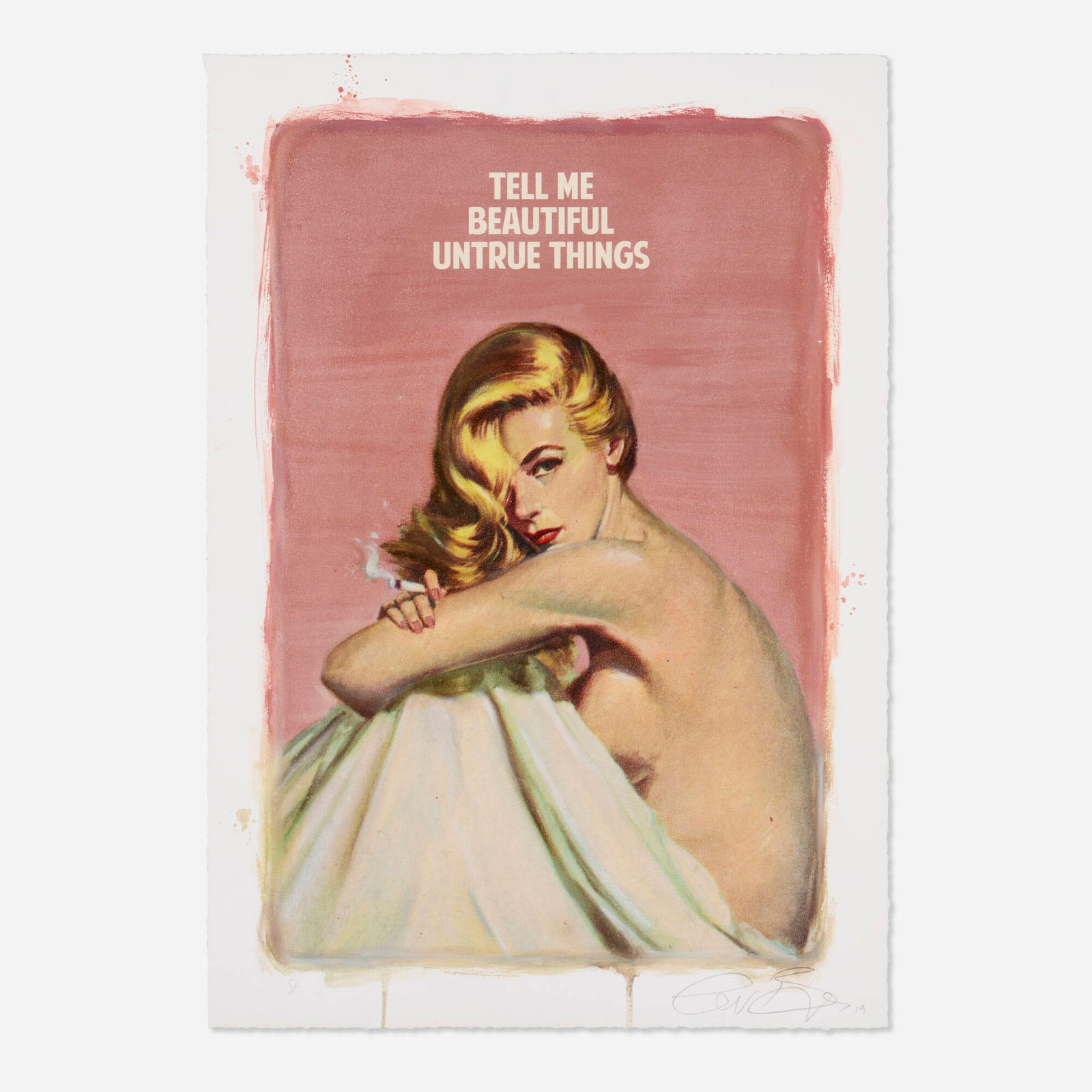 The Connor Brothers, Tell Me Beautiful Untrue Things: The Connor Brothers Tell Me Beautiful Untrue Things 2019giclee in colors with screenprinted varnish image: 14.25 h x 9.625 w in (36 x 24 cm) sheet: 16.25 h x 11.375 w in (41 x 29 cm) Signed