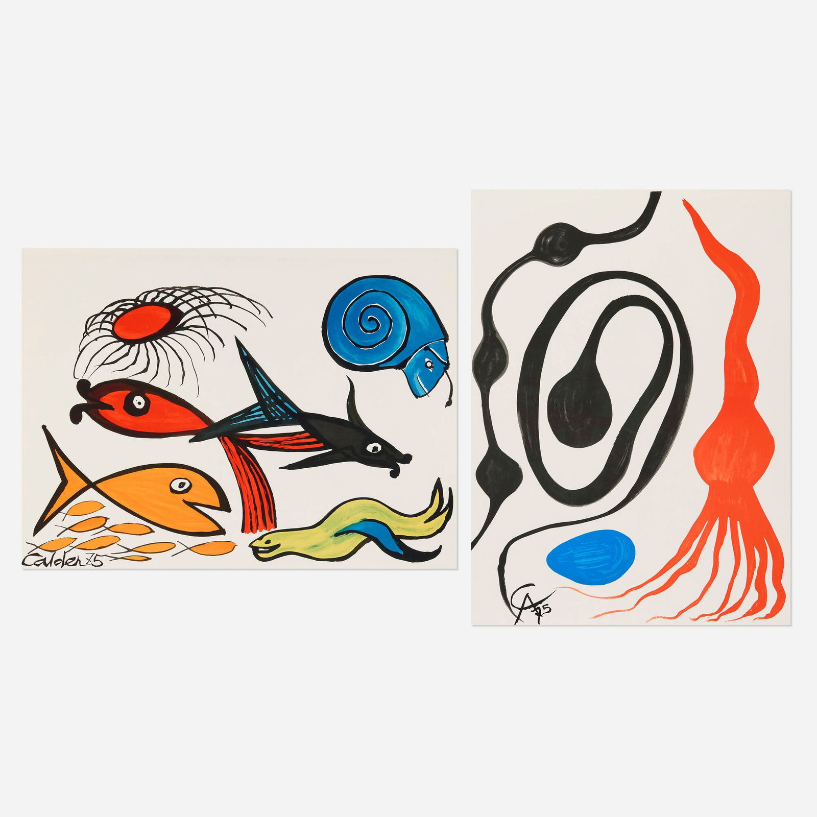 Alexander Calder, Two works from the Our Unfinished Revolution portfolio (1 of 3)