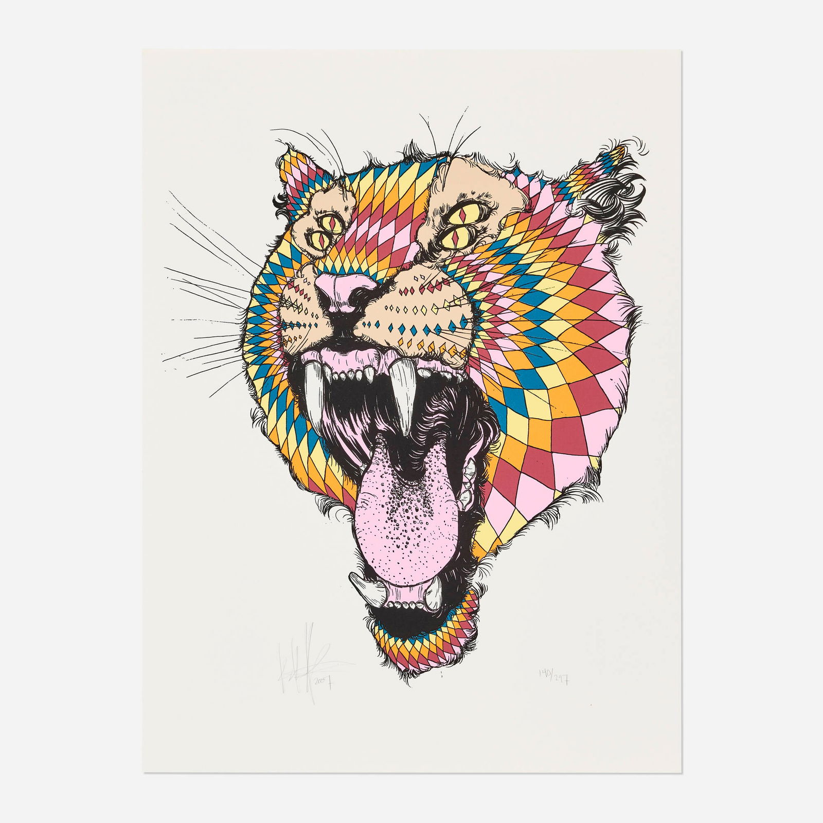 Kelsey Brookes, Jungle Prairie: Kelsey Brookes Jungle Prairie 2007 screenprint in colors image: 19.5 h x 16 w in (50 x 41 cm) sheet: 24 h x 18 w in (61 x 46 cm) Signed, dated and numbered to lower edge 'Kelsey Brookes 2007