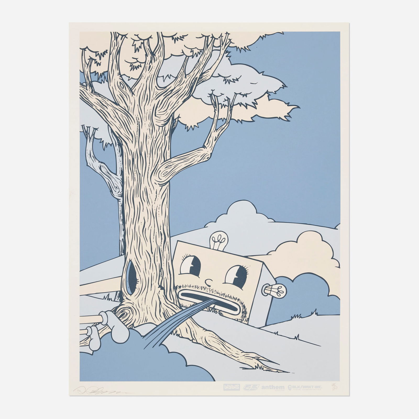 Richard Colman, BLK/MRKT poster: Richard Colman BLK/MRKT poster 2002 screenprint in colors image: 22.5 h x 16.75 w in (57 x 43 cm) sheet: 28 h x 18 w in (71 x 46 cm) Signed and numbered to lower edge 'Richard 95/100'. This work