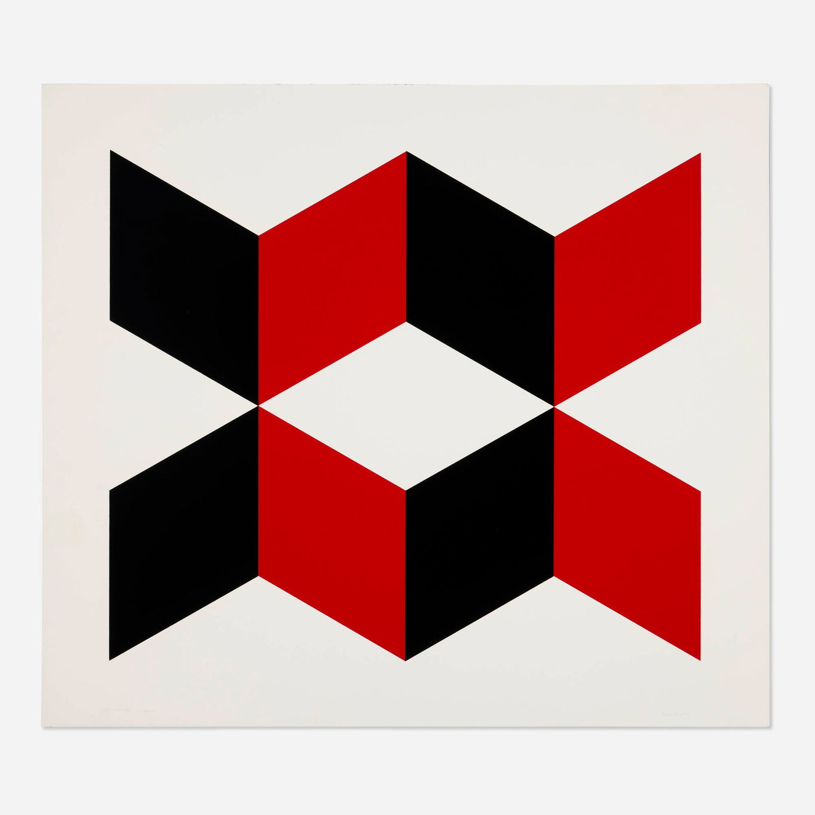 Nassos Daphnis, SS-20-78: Nassos Daphnis SS-20-78 1978 screenprint in colors 30.25 h x 34.25 w in (77 x 87 cm) Signed, titled and numbered to lower edge 'SS-20-78 6/120 Nassos Daphnis'. This work is number 6 from the