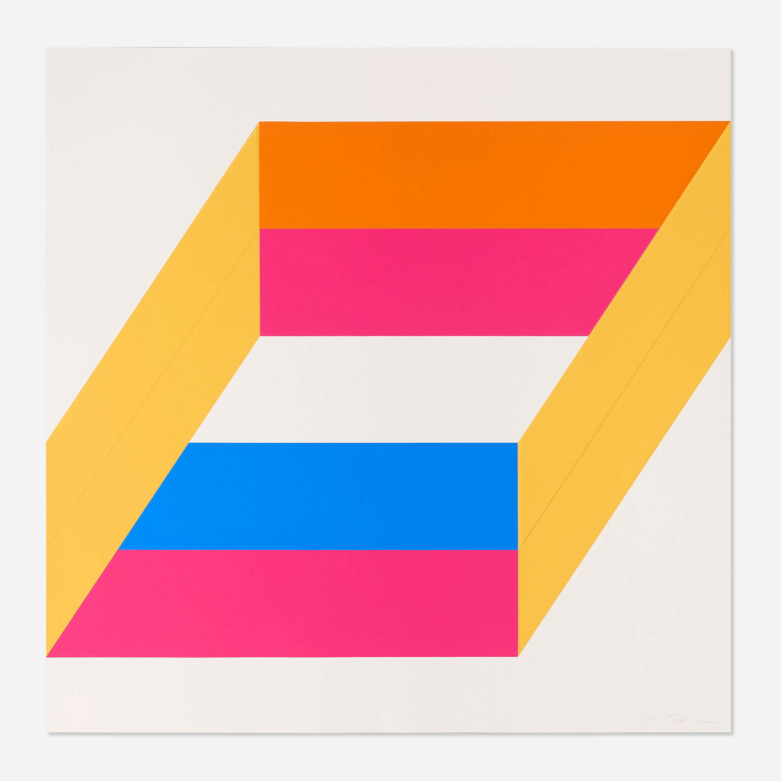 Charles Hinman, Untitled (from the On the Bowery portfolio): Charles Hinman Untitled (from the On the Bowery portfolio) 1971 screenprint in colors 25.625 h x 25.5 w in (65 x 65 cm) Signed and numbered to lower right 'A.P. C. Hinman'. This work is an