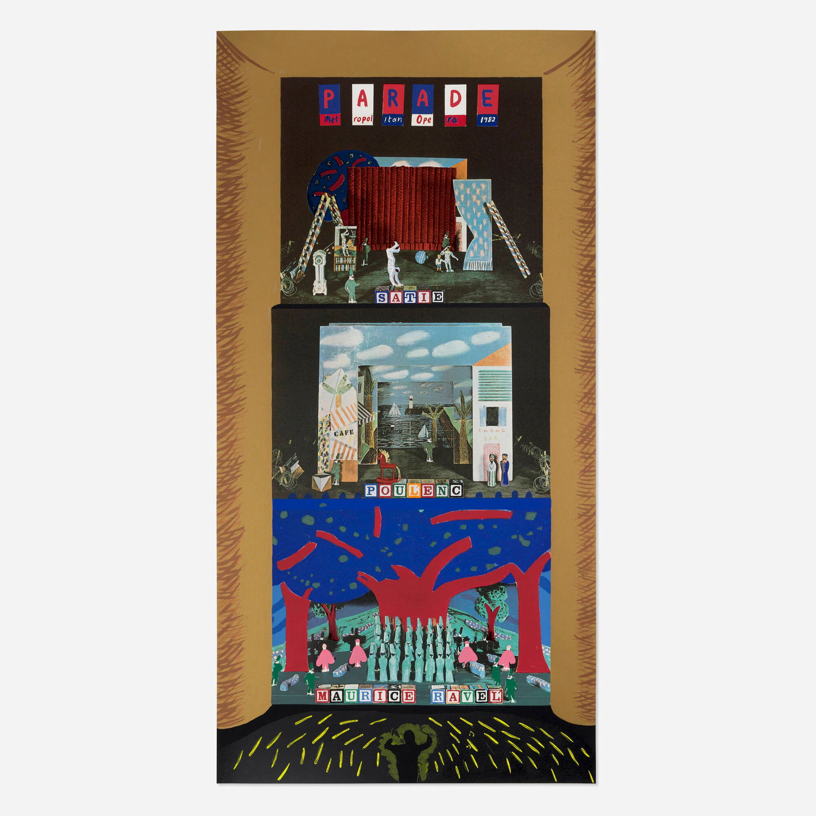 David Hockney, A French Triple Bill poster (1 of 2)