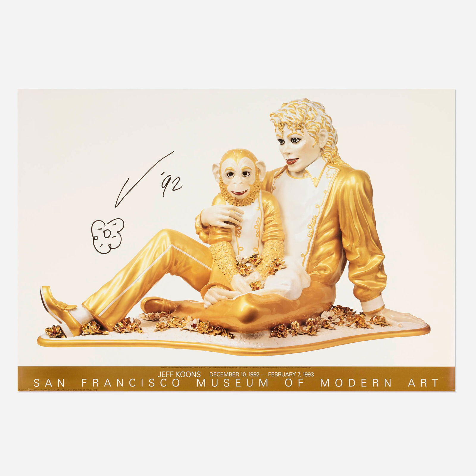 Jeff Koons, Michael Jackson and Bubbles poster (1 of 2)
