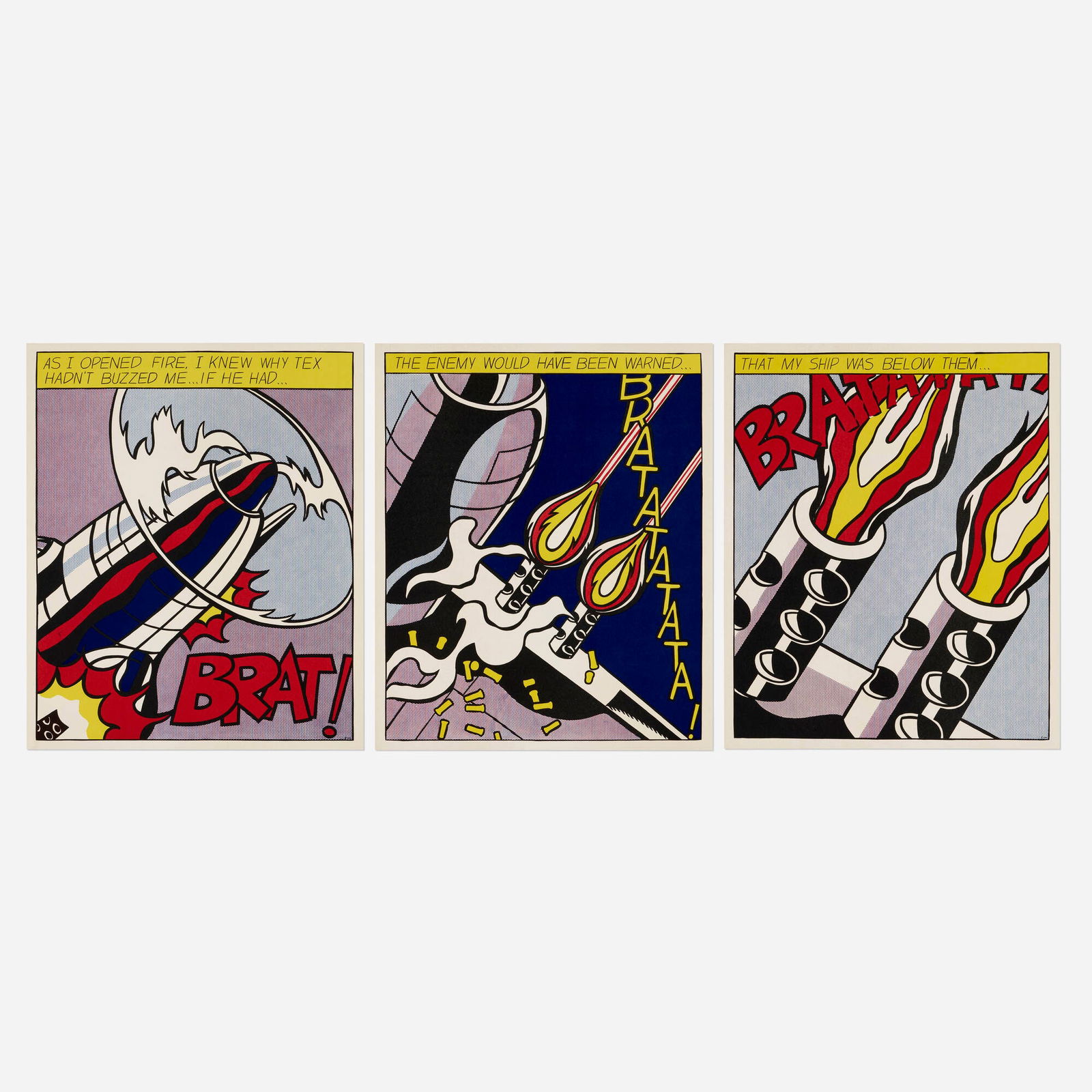 Roy Lichtenstein, As I Opened Fire III (triptych) (1 of 1)