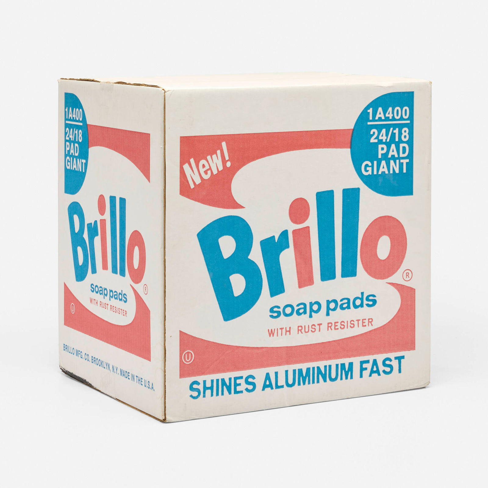 Charles Lutz, BABEL (Brillo Stockholm Type): Charles Lutz BABEL (Brillo Stockholm Type) 2013 offset lithograph in colors on cardboard 17.5 h x 17.25 w x 14.5 d in (44 x 44 x 37 cm) Signed and dated to upper corner 'Charles Lutz 2013'.