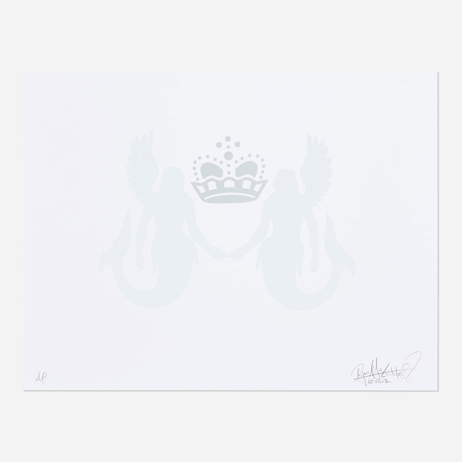 Ryan McGinness, Untitled: Ryan McGinness Untitled 2002 screenprint in colors image: 5.25 h x 8.25 w in (13 x 21 cm) sheet: 10 h x 13 w in (25 x 33 cm) Signed, dated and numbered to lower edge 'AP Ryan McGinness 2002'. This