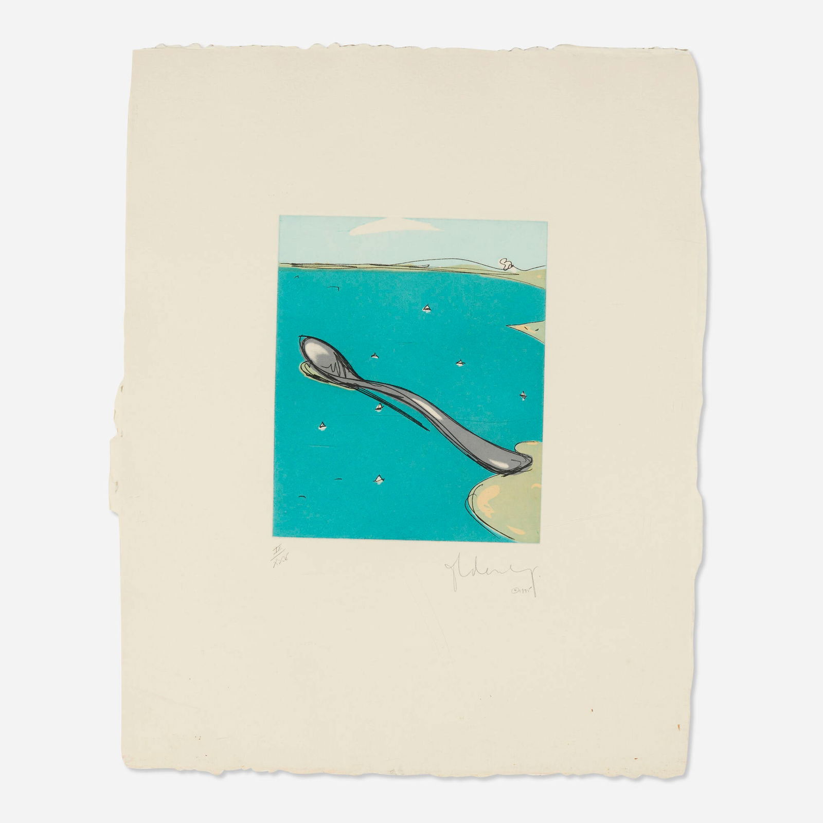 Claes Oldenburg, Spoon Pier (from the Landfall Press Etching portfolio) (1 of 3)