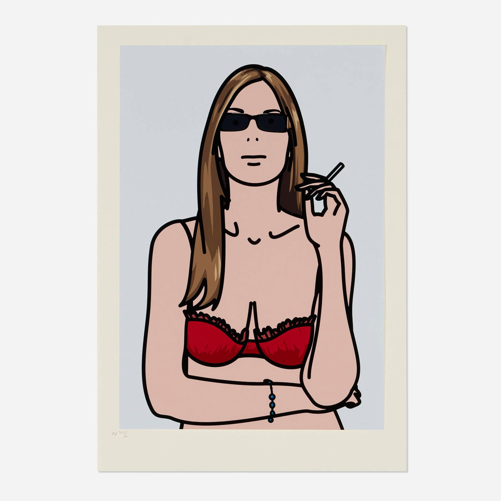 Julian Opie, Ruth Smoking 4 (from the Twenty-Six Portraits series) (1 of 2)