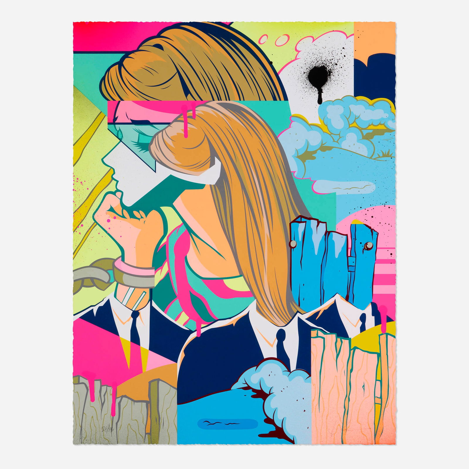 POSE (Jordan Nickel), Bound (2nd Edition): POSE (Jordan Nickel) Bound (2nd Edition) 2020 screenprint in colors on Mohawk Superfine 30 h x 23 w in (76 x 58 cm) Signed and numbered to lower edge '28/75 POSE'. This work is number 28 fom the