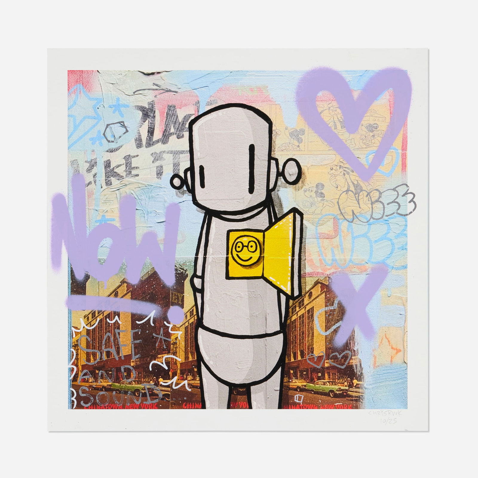 Chris RWK, Inside Out: Chris RWK Inside Out 2025 archival pigment print with ink and spray paint image: 16 h x 16 w in (41 x 41 cm) sheet: 18 h x 17.875 w in (46 x 45 cm) Signed and numbered to lower right 'Chris RWK