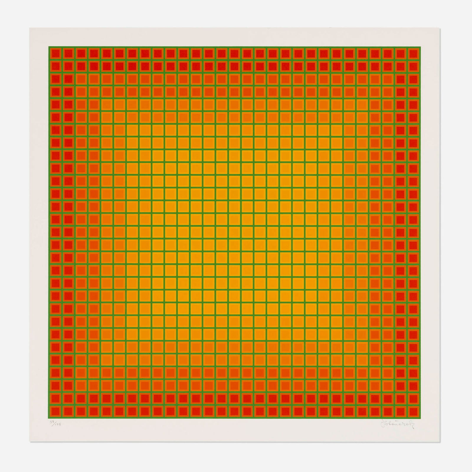 Julian Stanczak, Let It Be Orange (1 of 2)