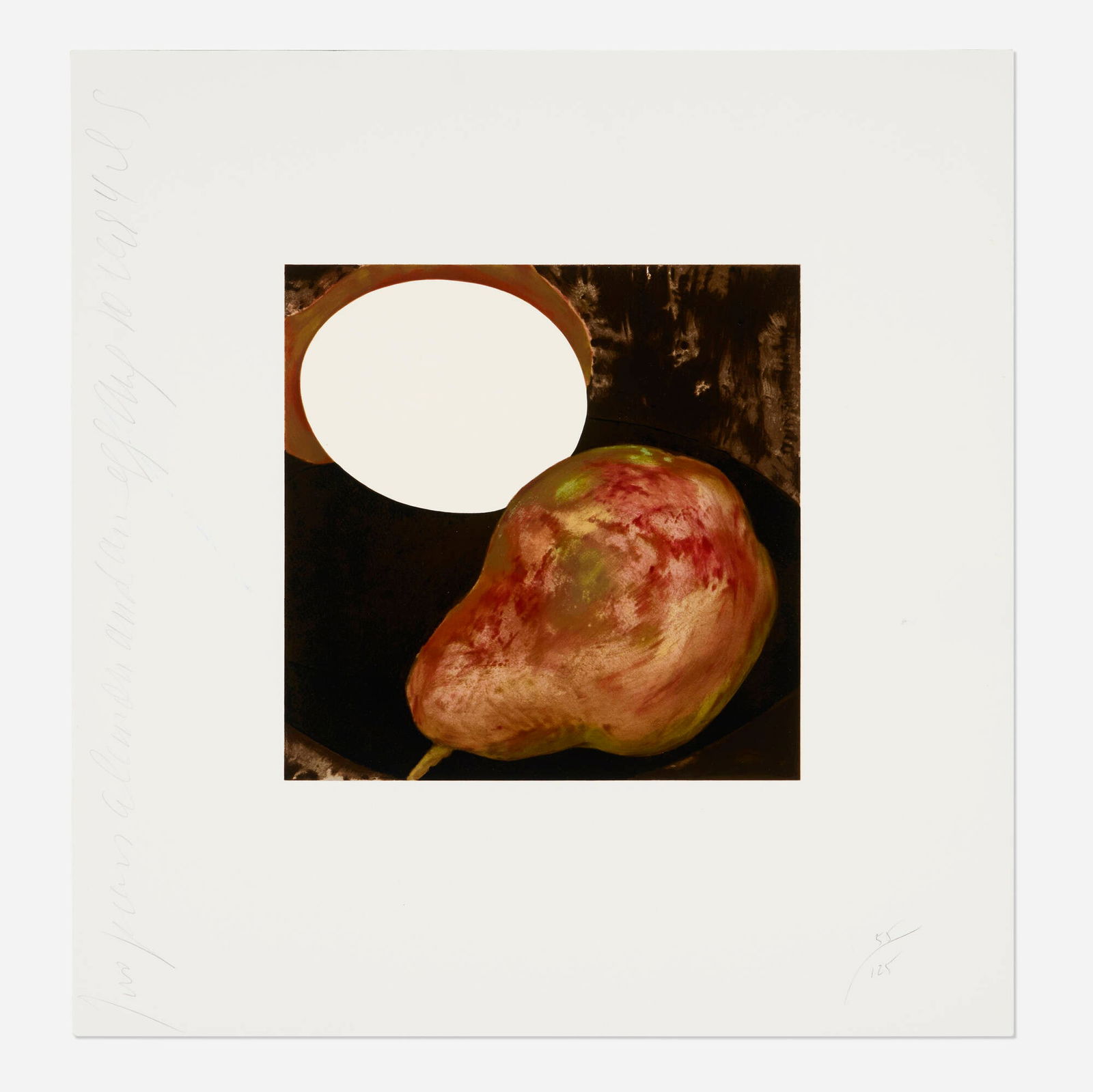Donald Sultan, Two Pears, a Lemon and an Egg (from the Fruits and Flowers III series) (1 of 2)