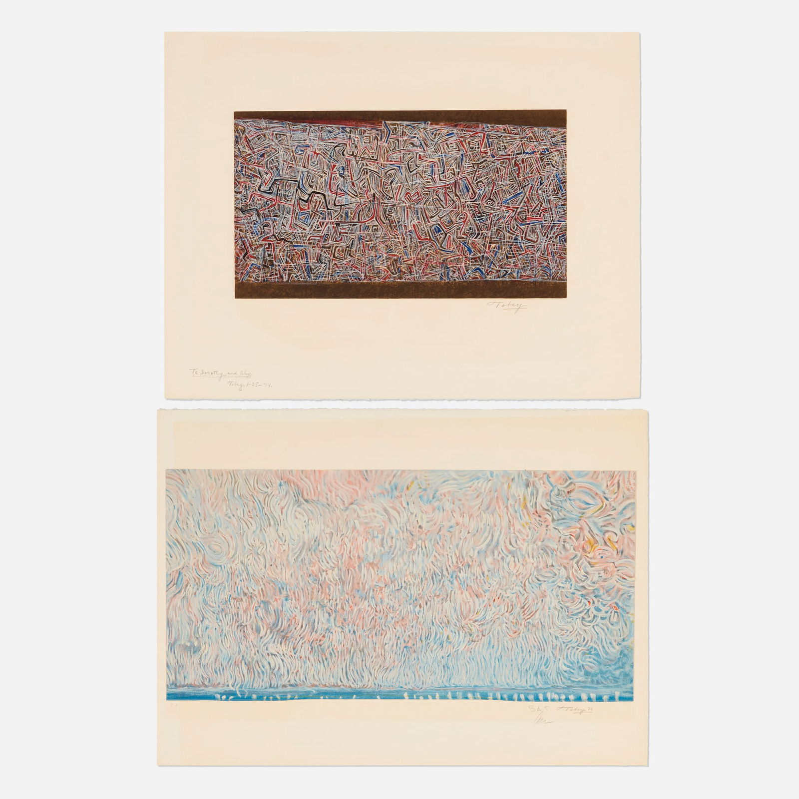 Mark Tobey, The Scroll of Liberty; The Woven World (two works) (1 of 1)