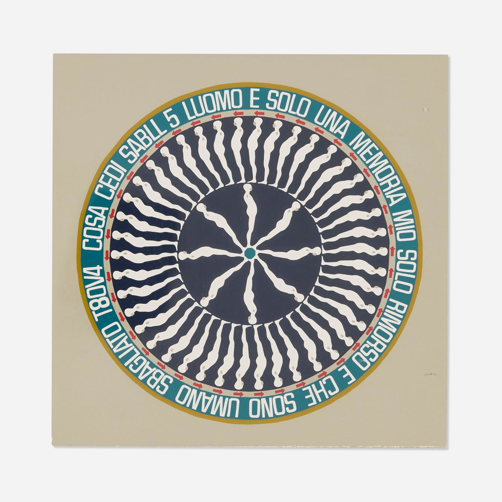 Ernest Trova, Man is Only a Memory: Ernest Trova Man is Only a Memory 1969 screenprint in colors 7 h x 7 w in (18 x 18 cm) This work is from the edition of 300 printed by Editions Domberger, Filderstadt, Germany and published by