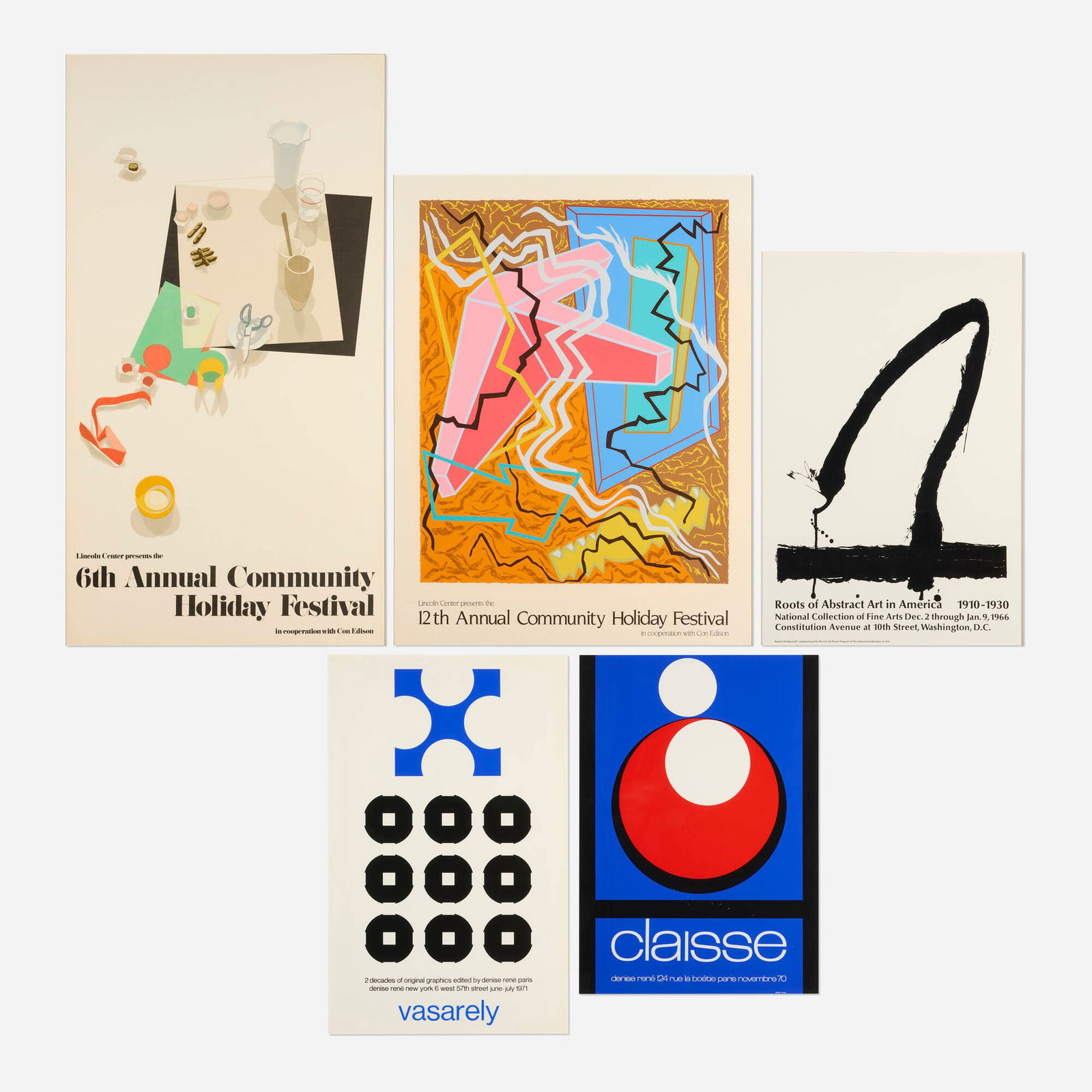 Various Artists, Five exhibition posters (1 of 2)