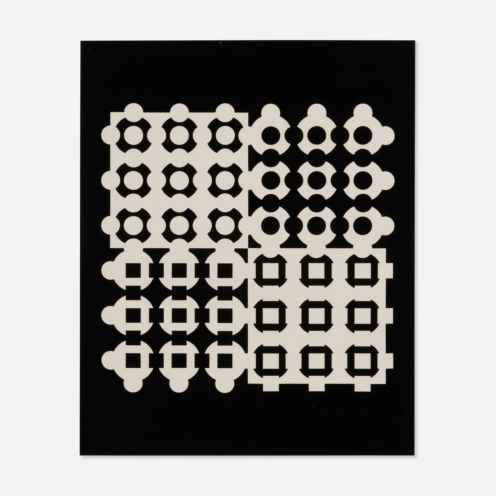 Victor Vasarely, Helion (from the Corpusculaires series): Victor Vasarely Helion (from the Corpusculaires series) 1973screenprint 14.125 h x 11.5 w in (36 x 29 cm) Signed and numbered to lower edge '1/50 Vasarely'. This work is number 1 from the edit