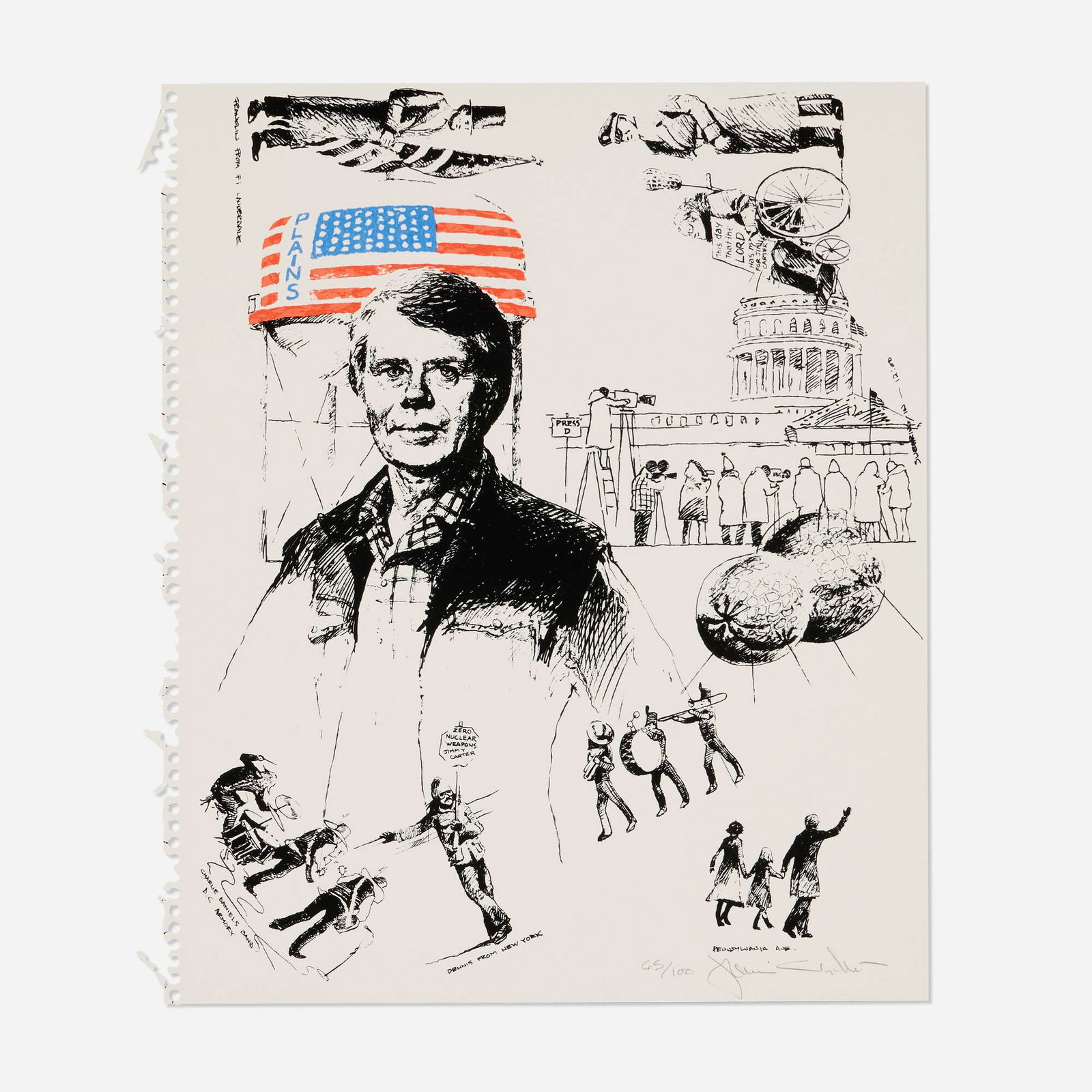 Jamie Wyeth, Jimmy Carter Inaugural (from the Inaugural Impressions portfolio) (1 of 3)
