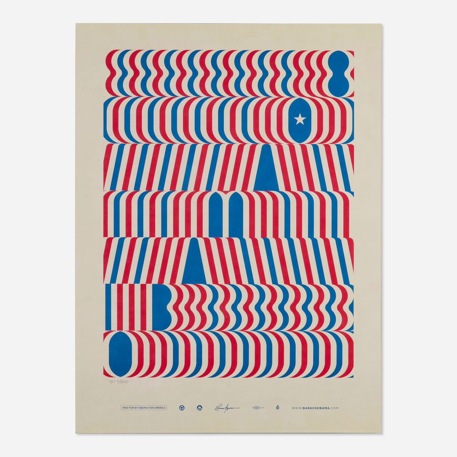 Lance Wyman, OBAMA'08 (from the Artists for Obama series) (1 of 3)