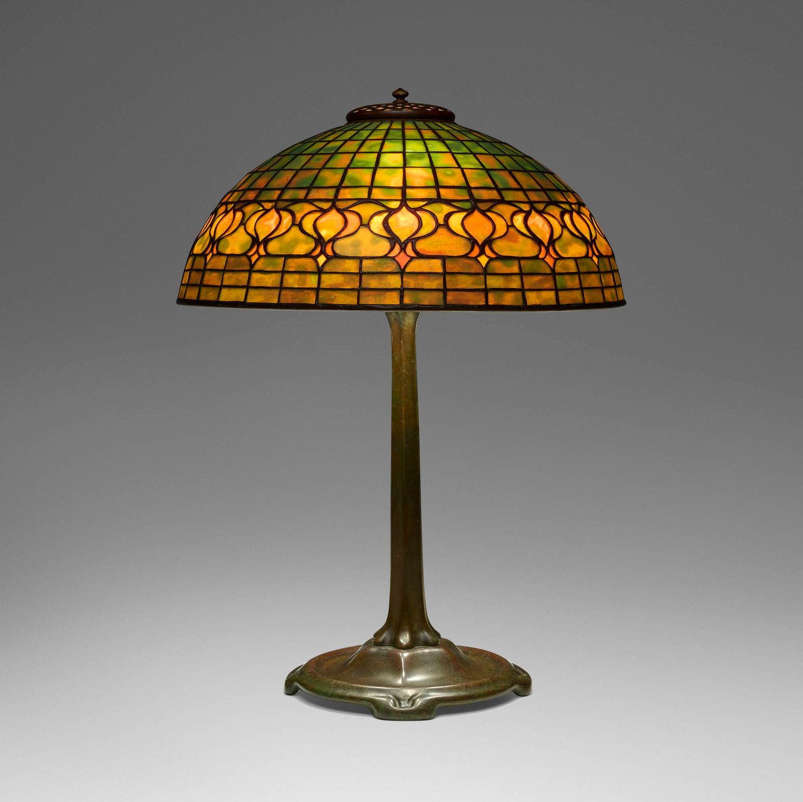 Tiffany Studios, Dichroic Pomegranate table lamp (1 of 8)
