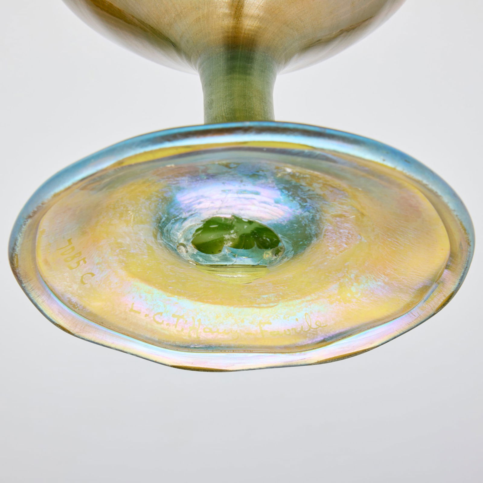 Tiffany Studios, Ruffled pulled-feather compote - 4