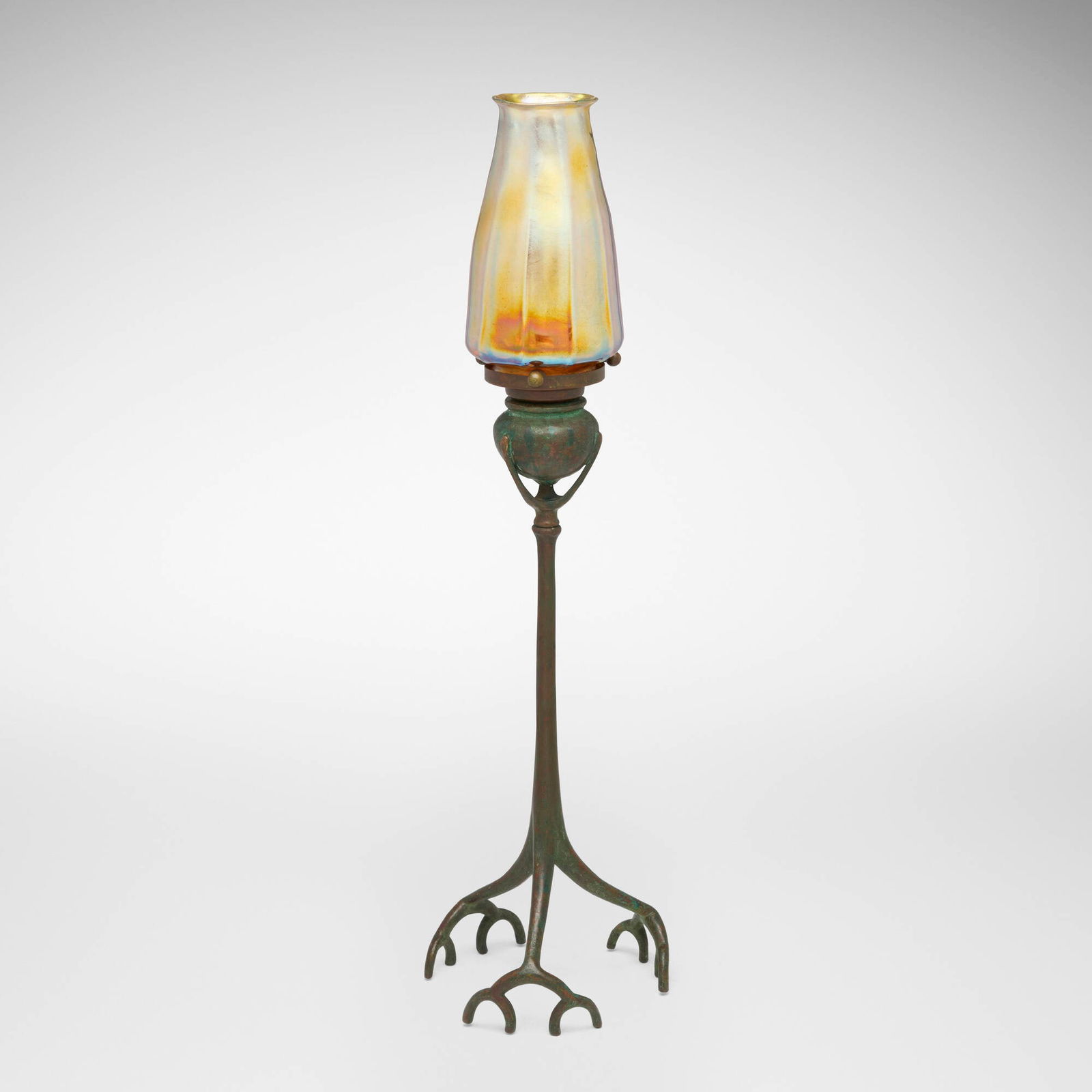 Tiffany Studios, Root candlestick with shade - 2