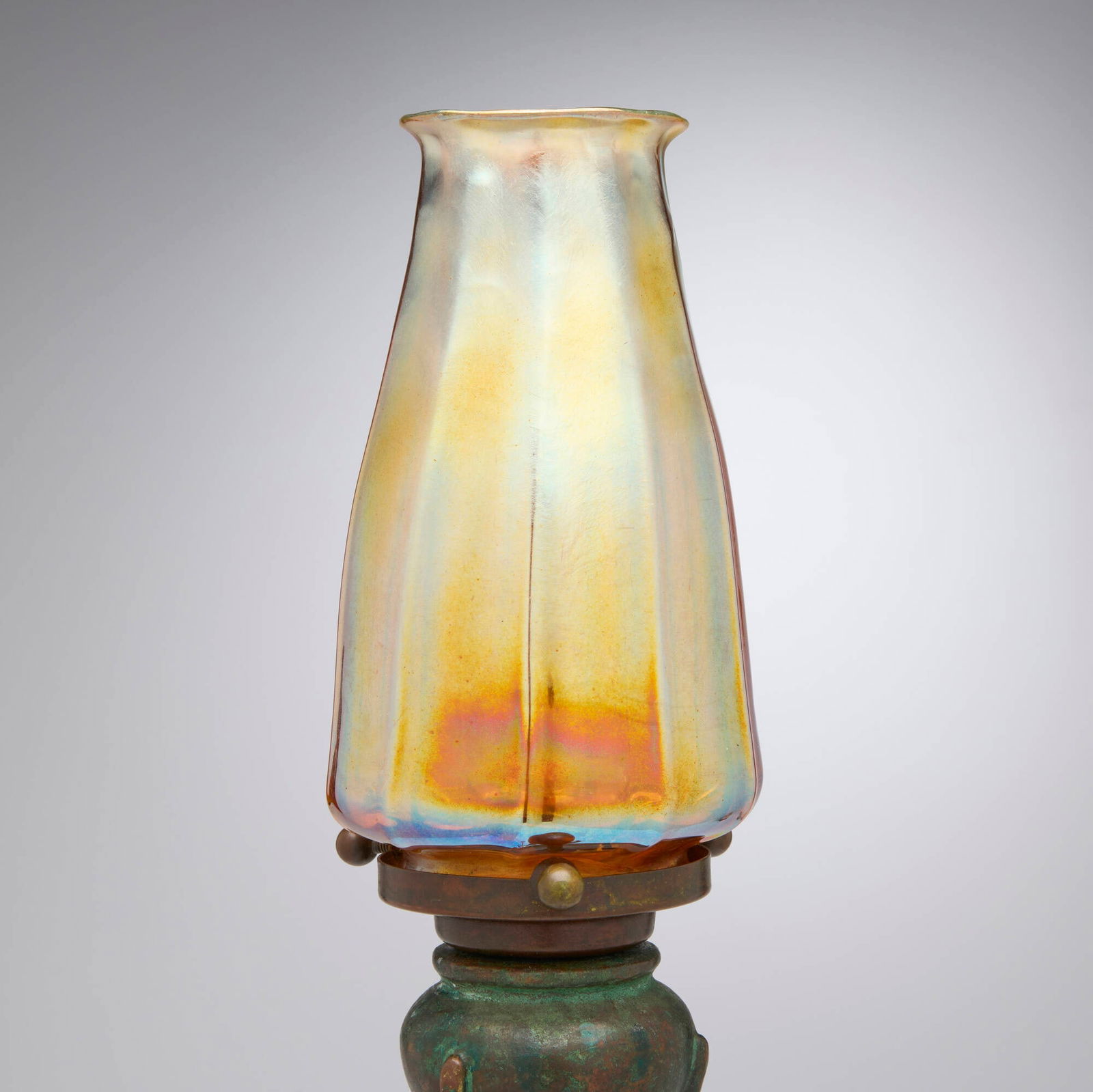 Tiffany Studios, Root candlestick with shade - 4