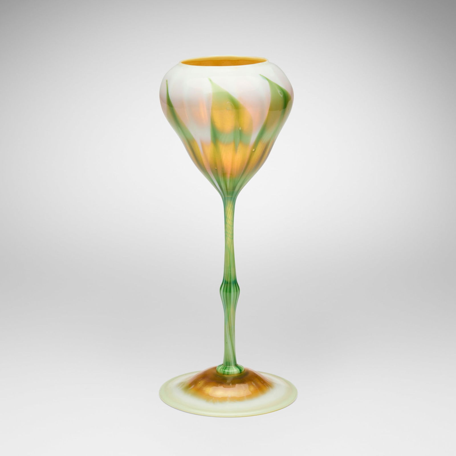 Tiffany Studios, Pulled-feather floriform vase - 2