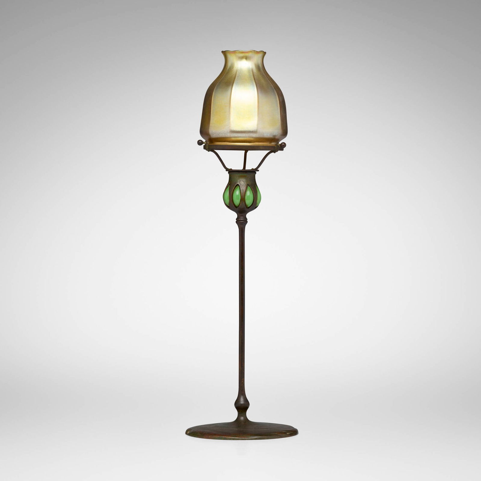 Tiffany Studios, Blown-out candlestick with shade (1 of 7)