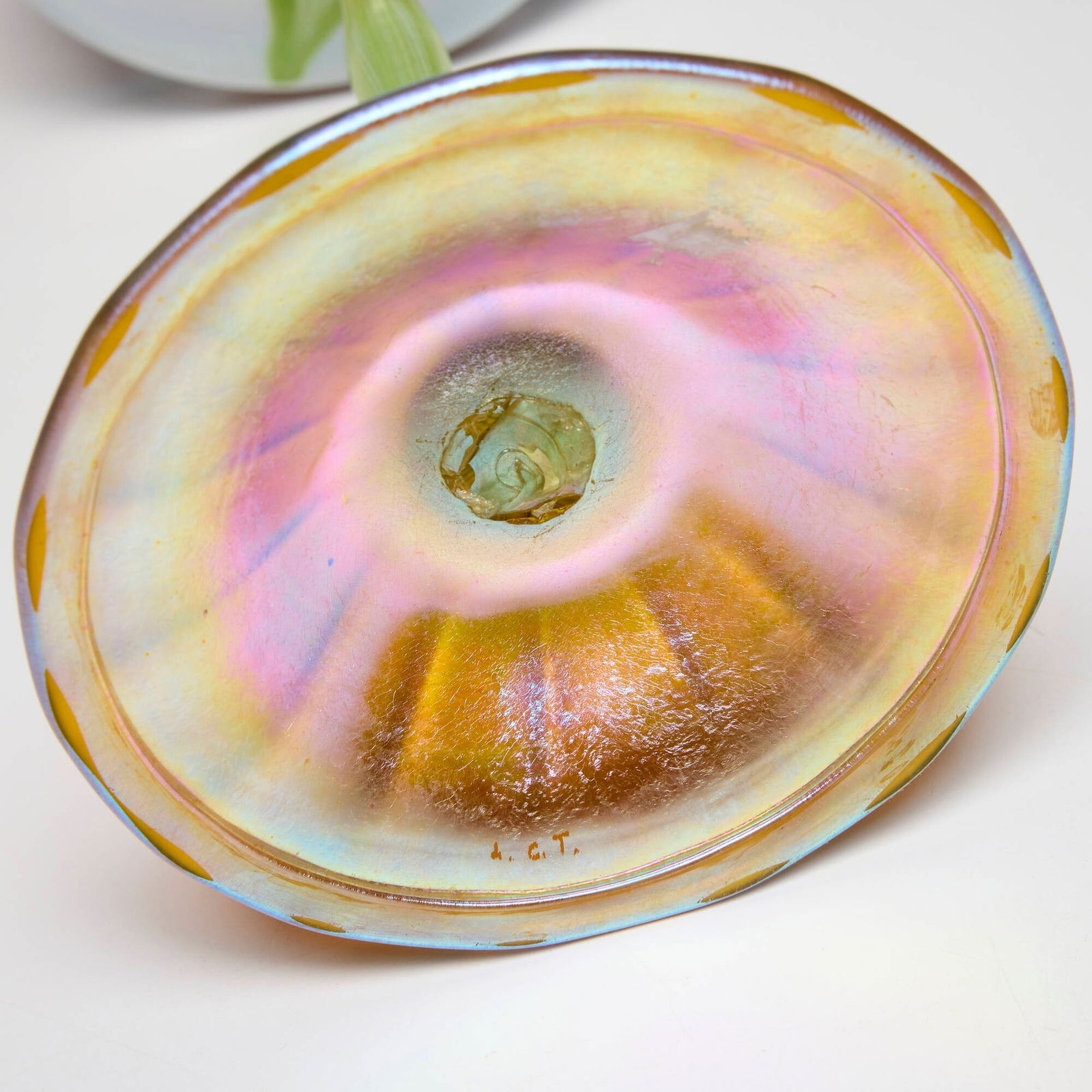 Tiffany Studios, Pulled-feather floriform vase - 5