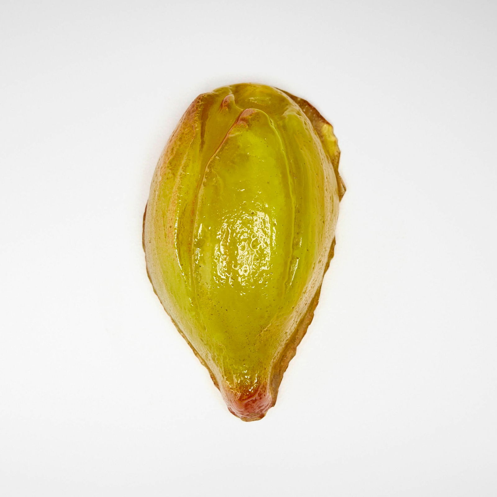 Tiffany Studios, Tulip bud tile: Tiffany Studios Tulip bud tile USA, c. 1910 molded Favrile glass 1.25 h x 1.5 w x 2.75 d in (3 x 4 x 7 cm) Provenance: Laurelton Hall, Oyster Bay, NY (by repute) | Collection of Galen Wikersham |