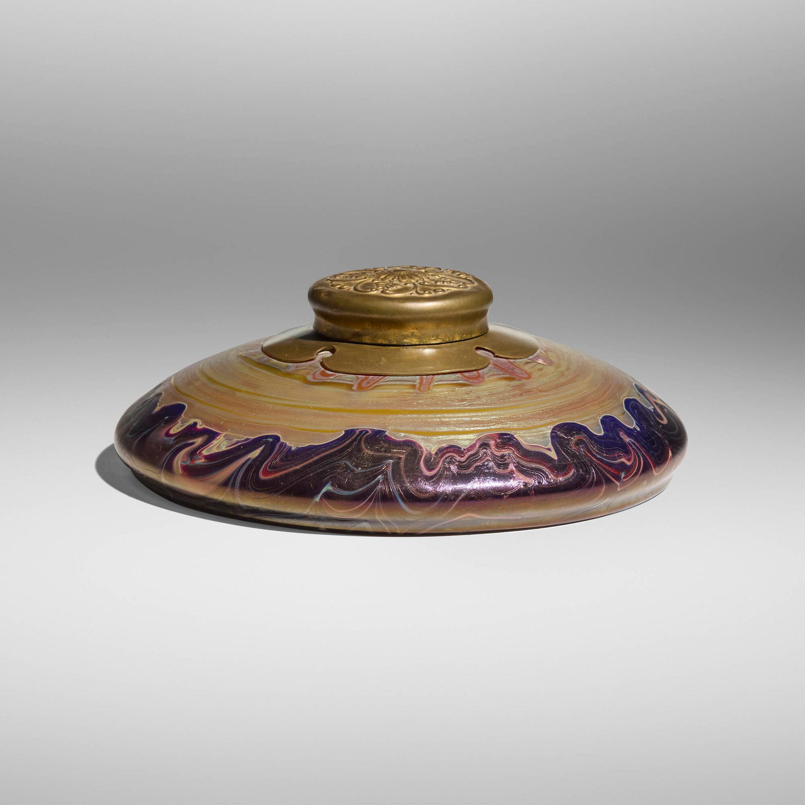 Franz Hofstotter for Loetz, Rare Phanomen inkwell (Gre 358) (1 of 4)